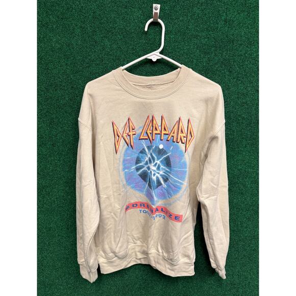 Cream Def Leppard Band Sz Medium Sweatshirt Unisex Men Women - Picture 1 of 6